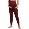 imageCRZ YOGA Butterluxe Maternity Joggers Pockets 27quot  Workout Active Yoga Pregnancy Womens Pants Over The Belly SoftRed Merlot