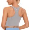 imageCRZ YOGA Butterluxe Racerback Crop Tank Tops for Women  Padded YBack Longline Sports Bras Scoop Neck Workout YogaGull Gray