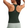 imageCRZ YOGA Butterluxe Racerback Tank Tops for Women  Yoga Workout Casual Gym Athletic Camisole Tight Sleeveless ShirtsLegend Green