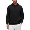 imageCRZ YOGA Cotton Fleece Lined Pullover Hoodies for Men  Cozy Casual Workout Essential Sweatshirts With Kangaroo PocketBlack
