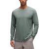 imageCRZ YOGA CottonBlend Long Sleeve Shirts for Men  Moisture Wicking Soft Workout Athletic Casual Crewneck Basic TopsGrey Sage
