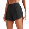 imageCRZ YOGA Dolphin Athletic Shorts for Women 3quot  High Waisted Quick Dry for Running Workout Gym Track with Zip PocketBlack