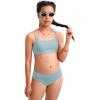 imageCRZ YOGA Girls Bikini Set 2 Piece Swimsuit  Beach Sports Bathing Suit Scoop Neck Adjustable Straps Padded Kids TeenLight Grayish Blue