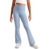 imageCRZ YOGA Girls Butterluxe Crossover Waist Yoga Flare Leggings  Dance Casual Athletic Pants Bell Bottoms Kids TeenCambric Blue