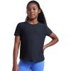 imageCRZ YOGA Girls Cloudweight Short Sleeve Athletic T Shirts  Active Sports Casual Tees Crew Neck Side Slit Kids TeenTrue Navy
