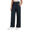 imageCRZ YOGA Lightweight Drapey Wide Leg Casual Pants for Women 30quot  Flowy Travel Work Loose Fit SummerTrue Navy