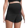 imageCRZ YOGA Lightweight Maternity Dolphin Workout Shorts 3  Soft Athletic Running Casual Womens Pregnancy with Liner PocketsBlack