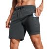 imageCRZ YOGA Mens 2 in 1 Running Shorts 7quot  Lined Workout Quick Dry Lightweight for Sports Athletic with PocketsInk Gray