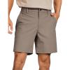 imageCRZ YOGA Mens All Day Comfy Golf Shorts  7quot9quot Stretch Lightweight Flat Front for Casual Work with PocketsNomad Grey