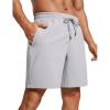 imageCRZ YOGA Mens Linerless Workout Shorts 7  Quick Dry for Running Sports Athletic Gym with PocketsGull Gray