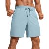 imageCRZ YOGA Mens Linerless Workout Shorts 7  Quick Dry for Running Sports Athletic Gym with PocketsLight Grayish Blue
