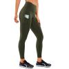 imageCRZ YOGA Naked Feeling Workout Leggings Pockets 25  High Waisted Womens Yoga Pants Running TightsOlive Green