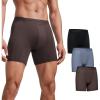 imageCRZ YOGA UltraSoft Modal Casual Boxer Briefs for Men 5quot  Lounge Underwear Double Lined Moisture Wicking Breathable 3 PackBlackBlueBrown