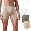 imageCRZ YOGA UltraSoft Modal Casual Boxer Briefs for Men 5quot  Lounge Underwear Double Lined Moisture Wicking Breathable 3 PackMojaveGreenWhite