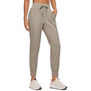 imageCRZ YOGA Athletic Joggers for Women 275quot  Lightweight Travel Outdoor Hiking Pants with PocketsCliff Ash