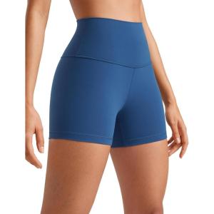 imageCRZ YOGA Butterluxe Biker Shorts 4  High Waisted Booty Workout Volleyball Yoga Womens SpandexFrench Navy