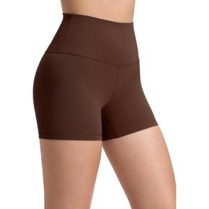 imageCRZ YOGA Butterluxe Biker Shorts 4  High Waisted Booty Workout Volleyball Yoga Womens SpandexLava Brown