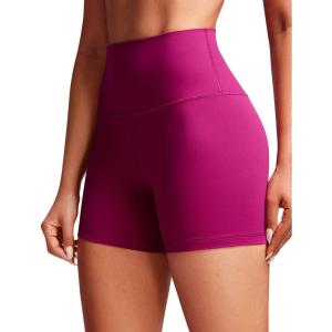 imageCRZ YOGA Butterluxe Biker Shorts 4  High Waisted Booty Workout Volleyball Yoga Womens SpandexMagenta Purple