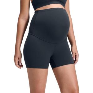 imageCRZ YOGA Butterluxe Maternity Biker Shorts 4quot  Over The Belly Pregnancy Yoga Workout Womens Activewear Buttery SoftTrue Navy