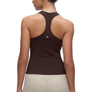 imageCRZ YOGA Butterluxe Racerback Tank Tops for Women  Yoga Workout Casual Gym Athletic Camisole Tight Sleeveless ShirtsHot Fudge Brown