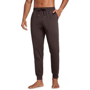 imageCRZ YOGA Cloud Jersey Lightweight Yoga Joggers for Men 29quot  Breathable Casual Lounge Workout Soft Sweatpants with PocketsHot Fudge Brown