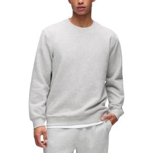 imageCRZ YOGA Cotton Fleece Lined Pullover Sweatshirts for Men  Crewneck Cozy Casual Athletic Daily Workout Sweat Shirt TopsDove Grey Heather