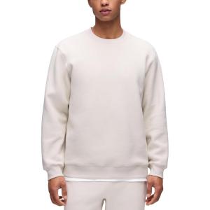 imageCRZ YOGA Cotton Fleece Lined Pullover Sweatshirts for Men  Crewneck Cozy Casual Athletic Daily Workout Sweat Shirt TopsMilky White Bone