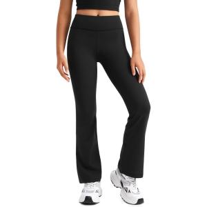imageCRZ YOGA Girls Butterluxe High Waist Yoga Flare Leggings  Dance Casual Athletic Pants Bell Bottoms Bootcut Kids TeenBlack