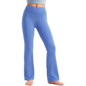 imageCRZ YOGA Girls Butterluxe High Waist Yoga Flare Leggings  Dance Casual Athletic Pants Bell Bottoms Bootcut Kids TeenWild Indigo