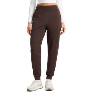 imageCRZ YOGA Matte Fleece Lined Jogger for Women 275quot  Thermal Casual Lounge Yoga Pants Winter WarmHot Fudge Brown
