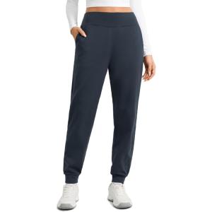 imageCRZ YOGA Matte Fleece Lined Jogger for Women 275quot  Thermal Casual Lounge Yoga Pants Winter WarmTrue Navy