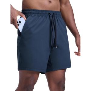 imageCRZ YOGA Mens Lightweight Workout Shorts 7quot  Quick Dry for Gym Athletic Workout with Zipper PocketStelindigo