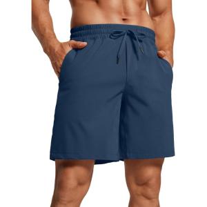 imageCRZ YOGA Mens Linerless Workout Shorts 7  Quick Dry for Running Sports Athletic Gym with PocketsElectric Blue