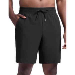 imageCRZ YOGA Mens Linerless Workout Shorts 9  Quick Dry for Running Sports Athletic Gym with PocketsBlack