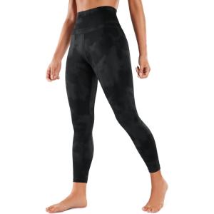 imageCRZ YOGA Naked Feeling Workout Leggings 25  High Waist Yoga Training Tight Womens PantsBlack Tie Dye Flowers