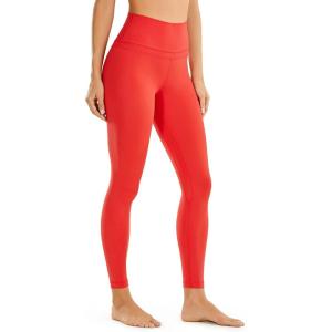 imageCRZ YOGA Naked Feeling Workout Leggings 25  High Waist Yoga Training Tight Womens PantsDark Red