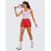 imageCRZ YOGA 2 in 1 Split Flowy Running Shorts for Women 3quot  High Waisted Quick Dry Skirts for Tennis Workout Athletic LoungeDark Red