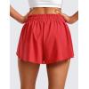 imageCRZ YOGA 2 in 1 Split Flowy Running Shorts for Women 3quot  High Waisted Quick Dry Skirts for Tennis Workout Athletic LoungeDark Red