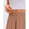 imageCRZ YOGA 2 in 1 Split Flowy Running Shorts for Women 3quot  High Waisted Quick Dry Skirts for Tennis Workout Athletic LoungeMocha Mousse