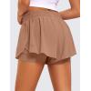 imageCRZ YOGA 2 in 1 Split Flowy Running Shorts for Women 3quot  High Waisted Quick Dry Skirts for Tennis Workout Athletic LoungeMocha Mousse