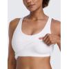 imageCRZ YOGA Butterlift Racerback Crop Tank Tops for Women  U Neck Yoga Padded Longline Sports Bras Pilates WorkoutWhite