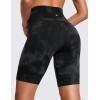 imageCRZ YOGA Butterluxe Biker Shorts 8quot  High Waisted Gym Workout Running Volleyball Spandex Yoga WomensBlack Tie Dye Flowers
