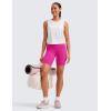 imageCRZ YOGA Butterluxe Biker Shorts 8quot  High Waisted Gym Workout Running Volleyball Spandex Yoga WomensHibiscus Purple