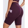 imageCRZ YOGA Butterluxe Biker Shorts Pockets 8quot  High Waisted Workout Yoga Volleyball Buttery Soft WomensDeep Purple