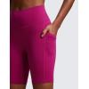 imageCRZ YOGA Butterluxe Biker Shorts Pockets 8quot  High Waisted Workout Yoga Volleyball Buttery Soft WomensMagenta Purple