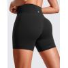 imageCRZ YOGA Butterluxe Crossover Biker Shorts 5quot  Criss Cross High Waisted Workout Yoga Buttery Soft WomensBlack
