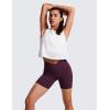 imageCRZ YOGA Butterluxe Crossover Biker Shorts 5quot  Criss Cross High Waisted Workout Yoga Buttery Soft WomensDeep Purple