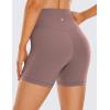 imageCRZ YOGA Butterluxe Crossover Biker Shorts 5quot  Criss Cross High Waisted Workout Yoga Buttery Soft WomensMauve