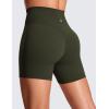 imageCRZ YOGA Butterluxe Crossover Biker Shorts 5quot  Criss Cross High Waisted Workout Yoga Buttery Soft WomensOlive Green
