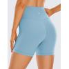 imageCRZ YOGA Butterluxe Crossover Biker Shorts 5quot  Criss Cross High Waisted Workout Yoga Buttery Soft WomensPure Blue